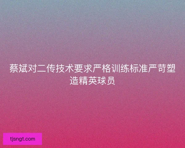 蔡斌对二传技术要求严格训练标准严苛塑造精英球员 蔡斌对二传技术要求严格训练标准严苛塑造精英球员